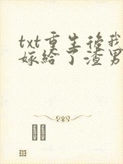 txt重生后我嫁给了渣男的死对头封面