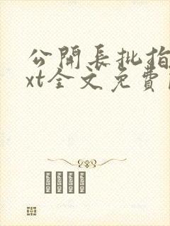 公开长批指南txt全文免费阅读封面