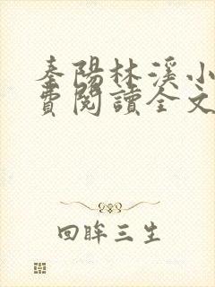 秦阳林溪小说免费阅读全文最新章节