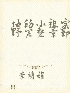 他的小祖宗甜又野完整章节下载封面