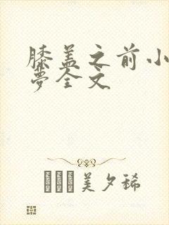 膝盖之前小春多梦全文
