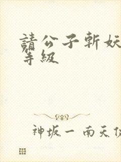 请公子斩妖境界等级封面