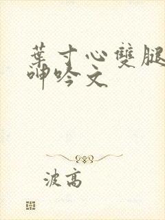 叶寸心双腿嗯啊呻吟文