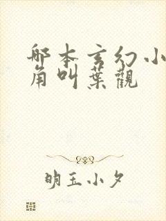 哪本玄幻小说主角叫叶观