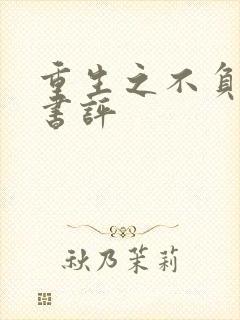 重生之不负韶华书评