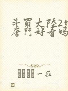 斗罗大陆2绝世唐门好看吗