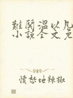 难哄温以凡桑延小说全文免费阅读封面