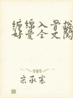 缠绵入骨总裁好好爱全文阅读免费