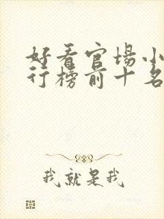 好看官场小说排行榜前十名封面