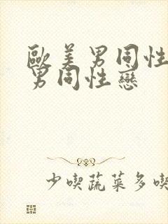 欧美男同性恋操男同性恋