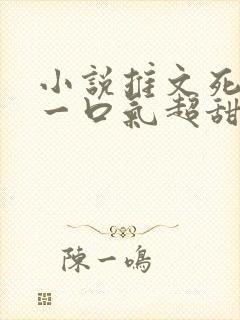 小说推文死对头一口气超甜