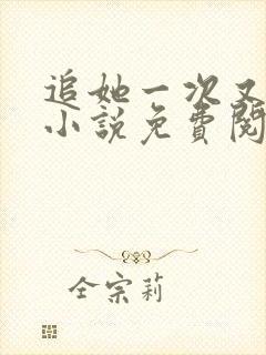 追她一次又一次小说免费阅读全文