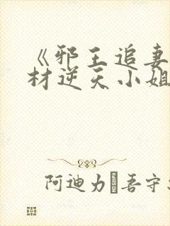 《邪王追妻:废材逆天小姐》txt