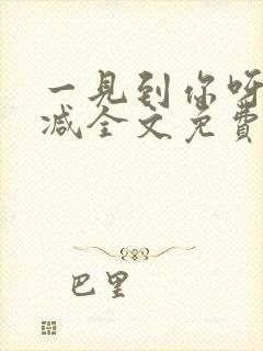 一见到你呀无删减全文免费阅读