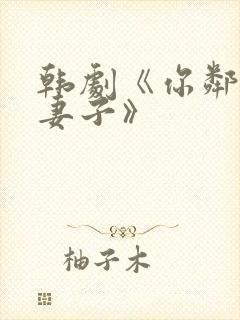 韩剧《你邻居的妻子》