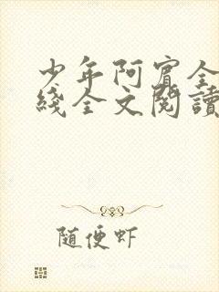 少年阿宾全文在线全文阅读