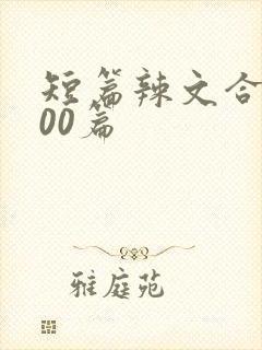 短篇辣文合集500篇封面