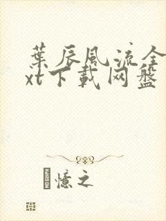 叶辰风流全本txt下载网盘资源