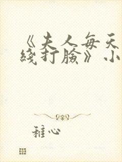 《夫人每天都在线打脸》小说阅读