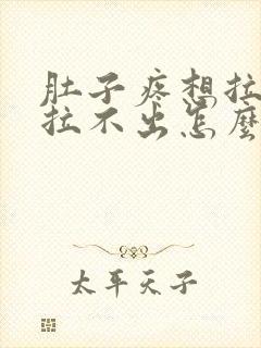 肚子疼想拉屎又拉不出怎么回事