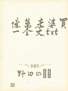 亿万老婆买一送一全文txt