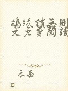 鹅绒锁无删减全文免费阅读笔趣阁