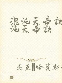 混沌天帝诀 混沌天帝诀封面