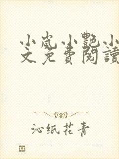 小岚小艳小说全文免费阅读最新章节封面