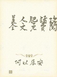 美人肥猪攻雌堕全文免费阅读最新章