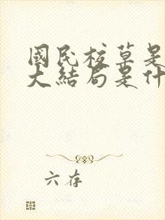 国民校草是女生大结局是什么