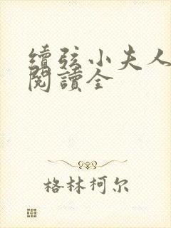 续弦小夫人免费阅读全