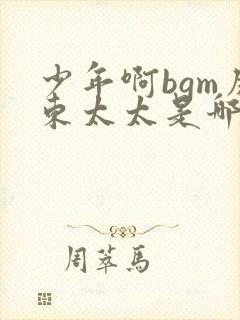 少年啊bgm房东太太是哪里人