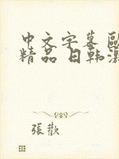 中文字幕 欧美精品 日韩激情