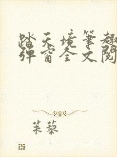 踏天境笔趣阁无弹窗全文阅读免费