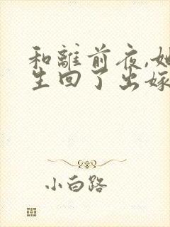 和离前夜,她重生回了出嫁前全文封面