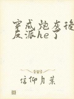 穿成炮灰后我和反派he了封面