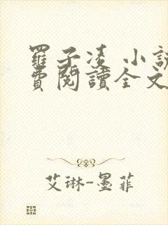 罗子凌 小说免费阅读全文