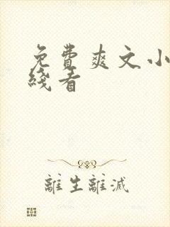 免费爽文小说在线看