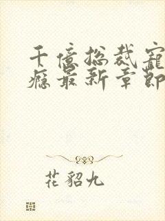 千亿总裁宠妻上瘾最新章节列表