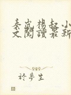 秦岚杨叔小说全文阅读最新章节