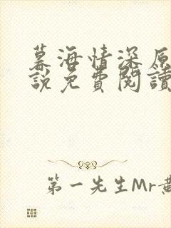 暮海情深原著小说免费阅读