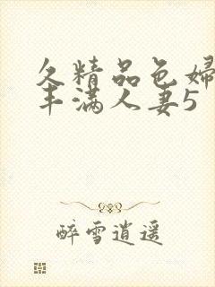 久精品色妇熟妇丰满人妻5