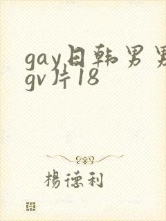 gay日韩男男gv片18