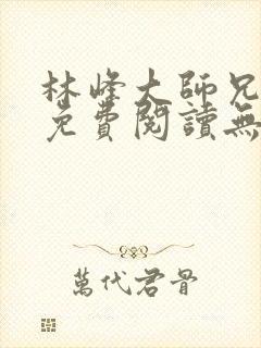 林峰大师兄小说免费阅读无弹窗