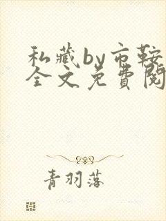 私藏by市鞍马全文免费阅读笔趣阁