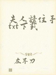 夫人请住手小说txt下载