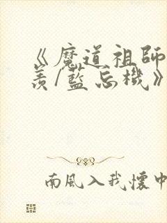 《魔道祖师魏无羡/蓝忘机》