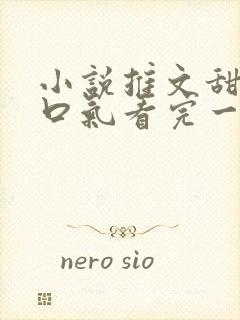 小说推文甜文一口气看完一更到底