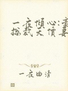 一夜倾心:豪门总裁天价妻封面