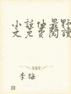 小说他最野了全文免费阅读